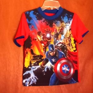 Captain America Pajama Top Size 7-8